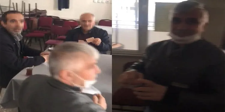 Kısıtlamada yakalandı, çayını içmeye devam etti