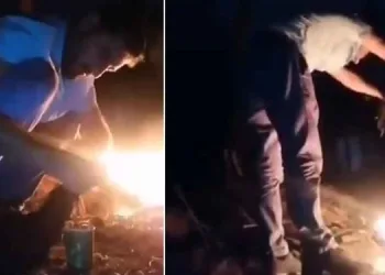 Sosyal medyada vahşete tepki! Boğazını kesip ateşe attı