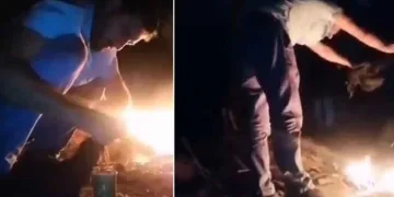 Sosyal medyada vahşete tepki! Boğazını kesip ateşe attı
