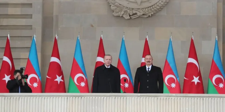 Bakü’de Dağlık Karabağ kutlaması