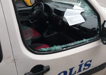 Tutuklanmak için polis araçlarına saldırdı