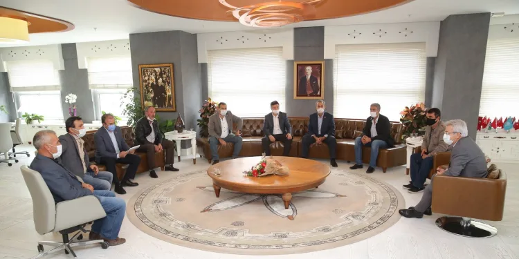 Nilüfer’de muhtarlar kalker ocağına karşı destek istedi