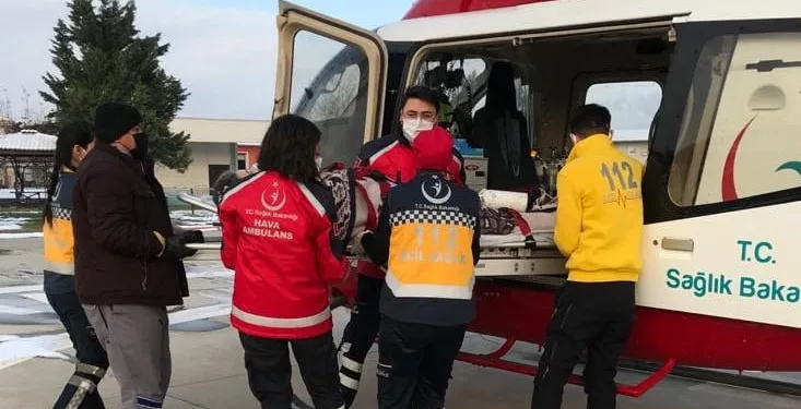 Bursa’da helikopter ambulans 78 yaşındaki hasta için havalandı