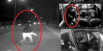 Üst geçidi kullanmayıp altından geçti minibüs çarptı