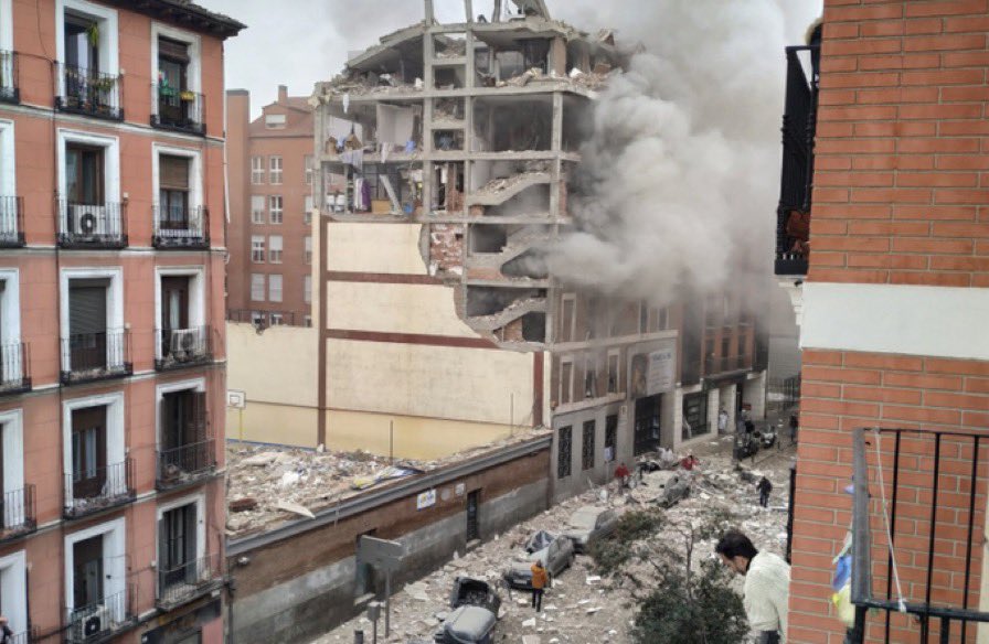 İspanya'nın başkentinde şiddetli patlama