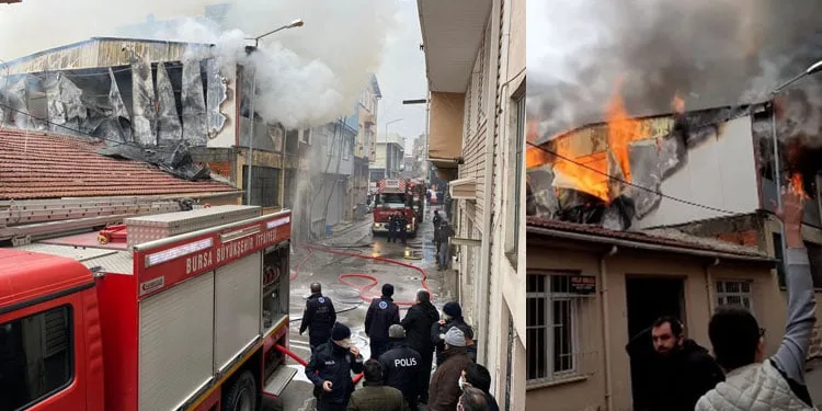 Bursa’da korkutan yangın! 100 bin TL’lik zarar