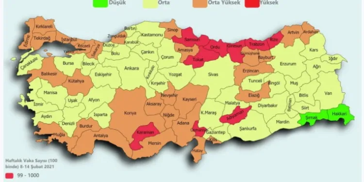 Normalleşmeye en yakın 30 il