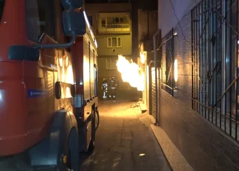 Bursa’da korku dolu anlar! Doğal gaz kutusu patladı