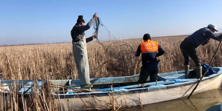 Bursa’da kullanılması yasak 6 bin 500 metre pinter ele geçirildi