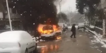 Bursa’da otomobil patladı alev topuna döndü