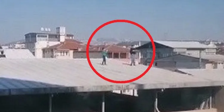 Bursa’da tehlikeye aldırış etmeden video çektiler