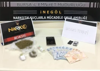 Bursa’da durdurulan araçtan uyuşturucu çıktı