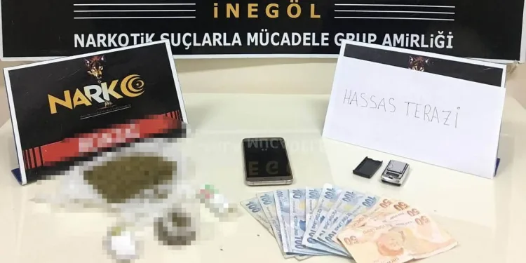 Bursa’da durdurulan araçtan uyuşturucu çıktı