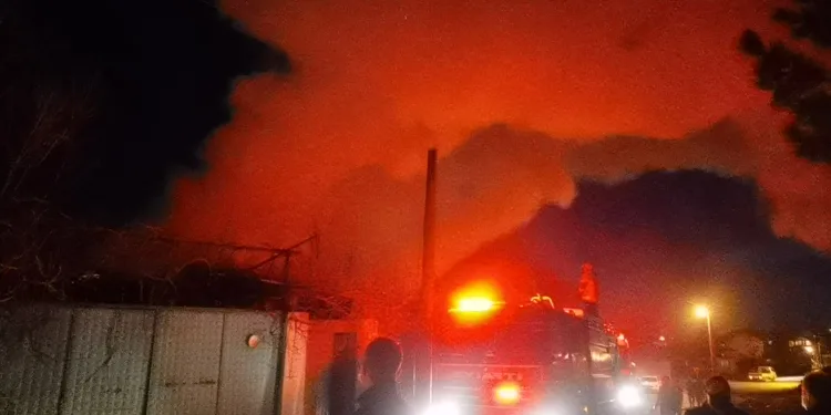 Bursa’da alevler geceyi aydınlattı