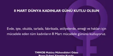 TMMOB Bursa Şubesi’nden kadınlar günü açıklaması