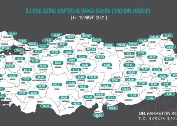 İllere göre vaka haritası güncellendi