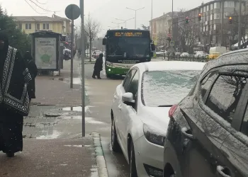 Bursa’da beklenen kar yağışı başladı