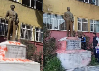 Tekirdağ’da Atatürk heykeline saldıran şüpheli yakalandı