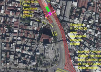 Bursa’da İstanbul Caddesi’nde trafik düzenlemesi