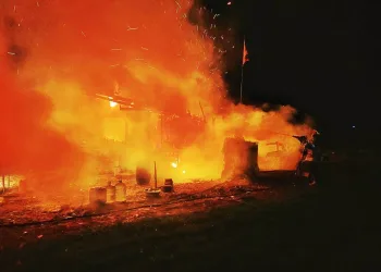 Bursa’da bağ evinde yangın! Alevler geceyi aydınlattı