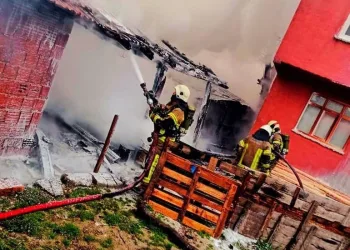 Bursa İnegöl’de odunluk yangında küle döndü