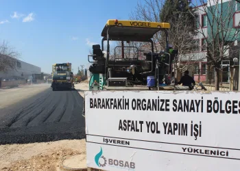 BOSAB’da asfalt dökme çalışmalarına başlandı