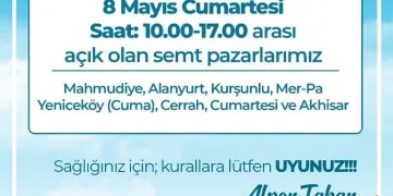 İnegöl’de cumartesi günü 8 pazar kurulacak