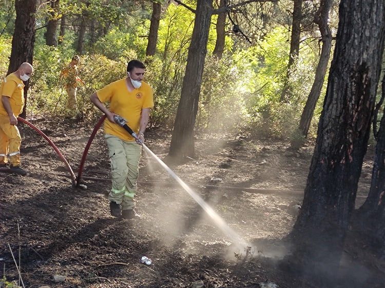 Bursa'da kısıtlamada mangal keyfi ormanı yaktı