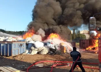 Bursa’da geri dönüşüm tesisinde yangın