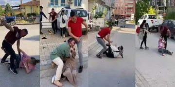 Boşanan çiftin yakınları arasın mal paylaşımı kavgası