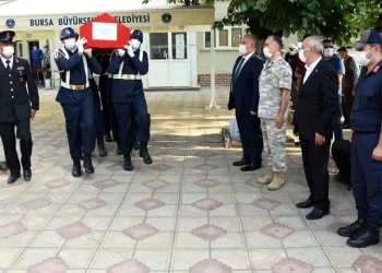 Kazada şehit olan astsubay Bursa’da toprağa verildi