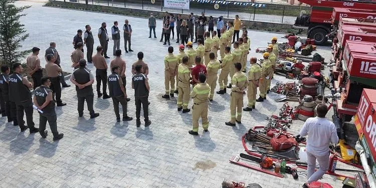 Bursa Mustafakemalpaşa’da ekipler yangın riskine hazır