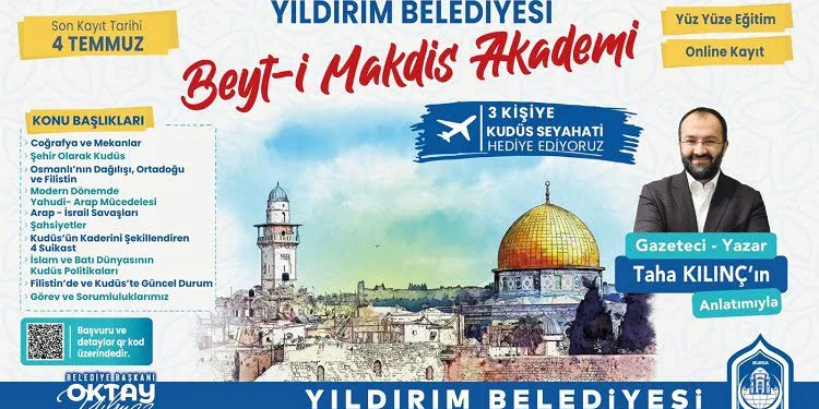 Yıldırım’da “Beyt-i Makdis Akademisi” başlıyor