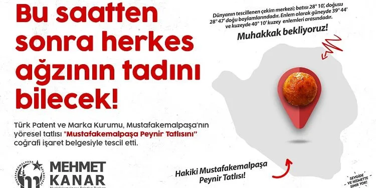 CANLI – Mustafakemalpaşa Peynir Tatlısı coğrafi işaret tescil tanıtım töreni