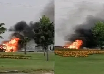 Bursa’da otomobil alevlere teslim oldu