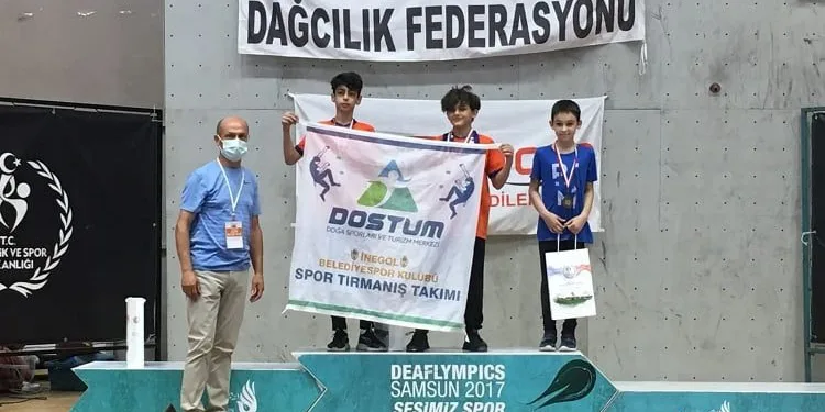 Spor tırmanışta Türkiye şampiyonu İnegöl’den