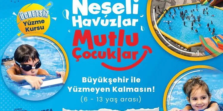 Bursa’da 7 ilçede çocuklara yüzme eğitimi verilecek