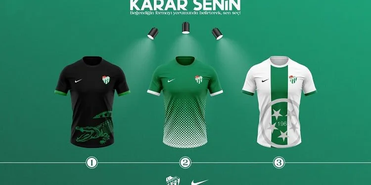 Bursaspor’un yeni sezon formalarını taraftar seçecek