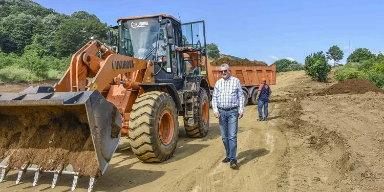 Karacabey Boğaz yolunda çalışmalar devam ediyor
