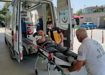 Atölyede görünmez kaza! 4 metre yükseklikten düştü
