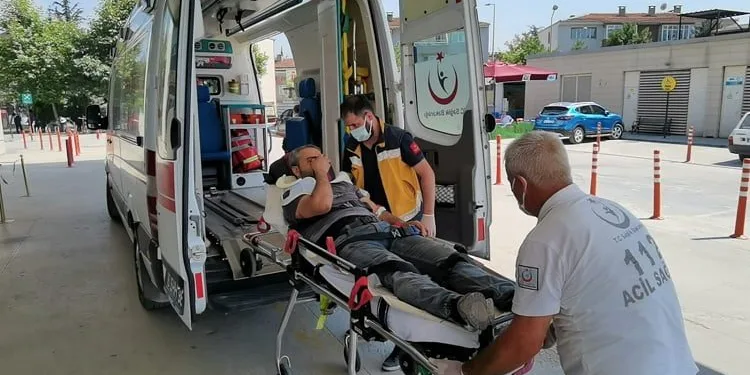 Atölyede görünmez kaza! 4 metre yükseklikten düştü