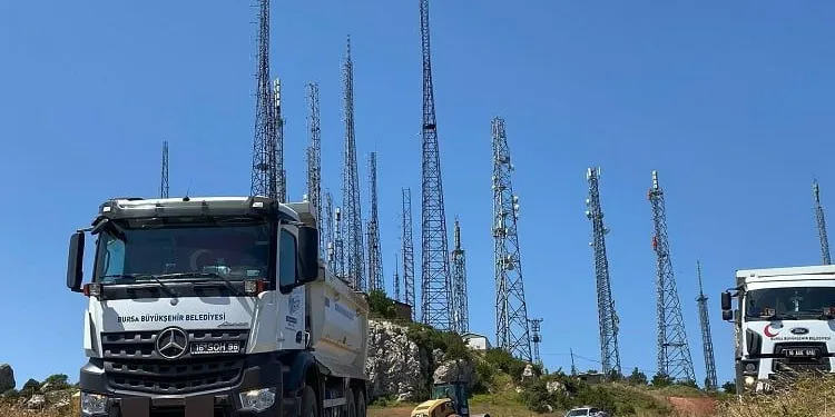 Gündoğdu antenler bölgesi yolu yenilendi