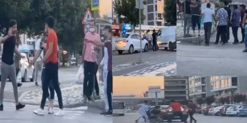 Trafikte makas atan sürücüye meydan dayağı