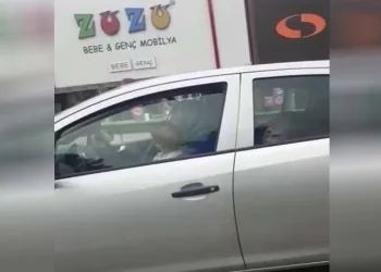 Bursa’da trafikte pes dedirten görüntü!