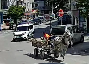 Hırsızlık şüphelileri polisten at arabasıyla kaçtı
