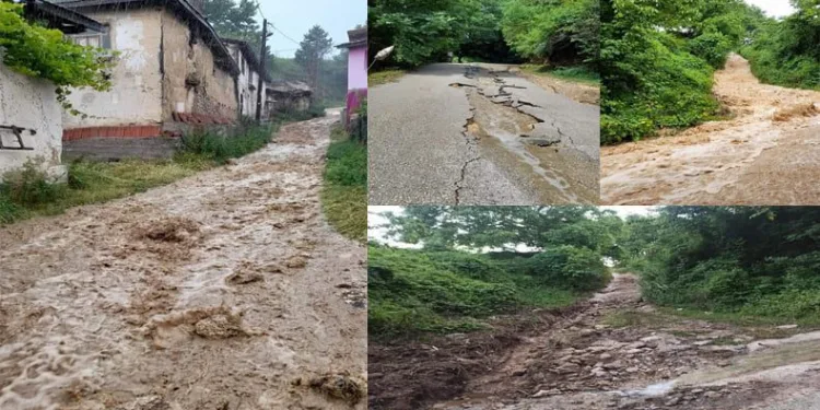 Bursa’da köyü sel vurdu!