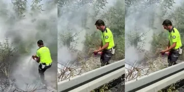 Bursa’da polislerin dikkati orman yangınını önledi