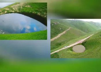 Buzul çağından kalma ‘Dipsiz Göl’ çamur göl oldu