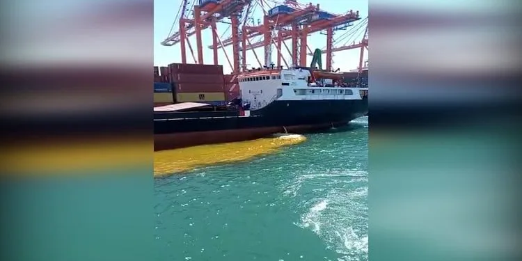 Denize kirli su bırakan gemiye 1 milyon 355 bin TL ceza
