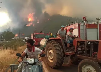 Alevler yerleşim yerlerine ulaştı, mahalle tahliye ediliyor